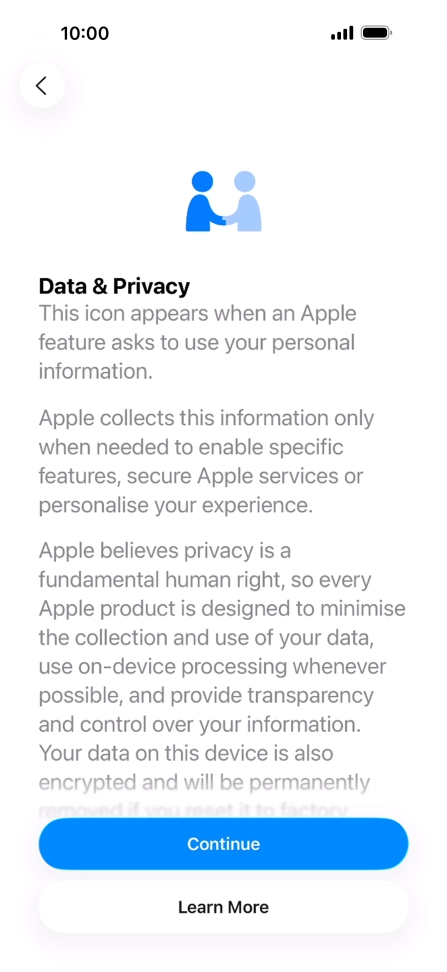 Press Continue. Press Continue.