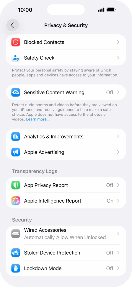 Press App Privacy Report. Press App Privacy Report.