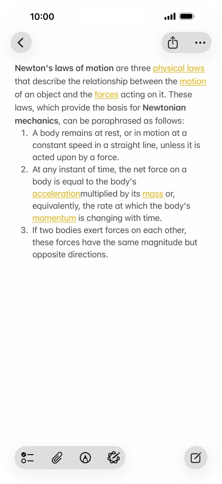 Press the Apple Intelligence icon. Press the Apple Intelligence icon.