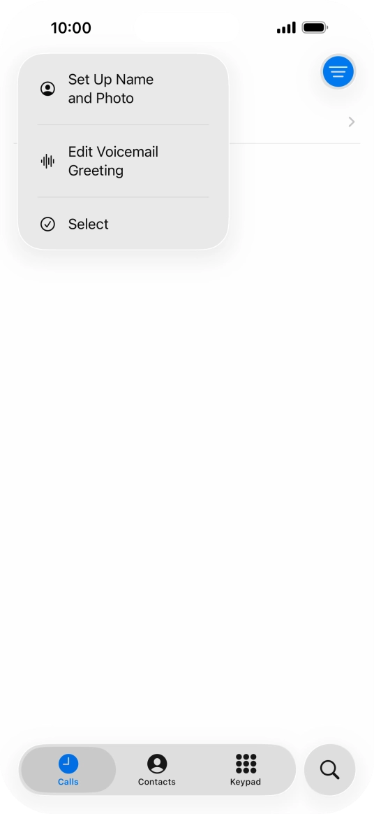 Press Edit Voicemail Greeting. Press Edit Voicemail Greeting.