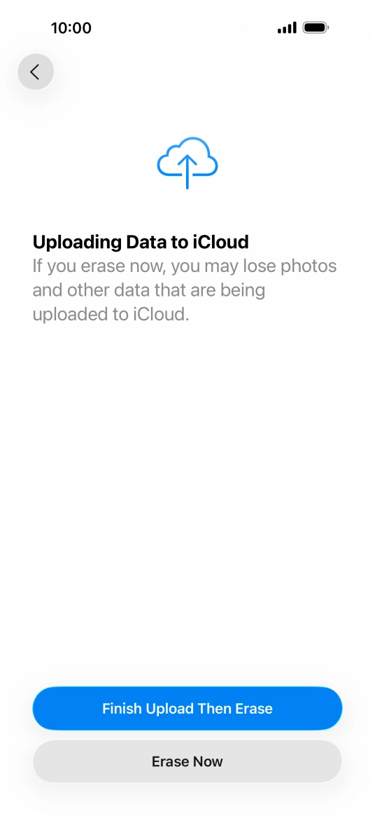Press Erase Now. Press Erase Now.