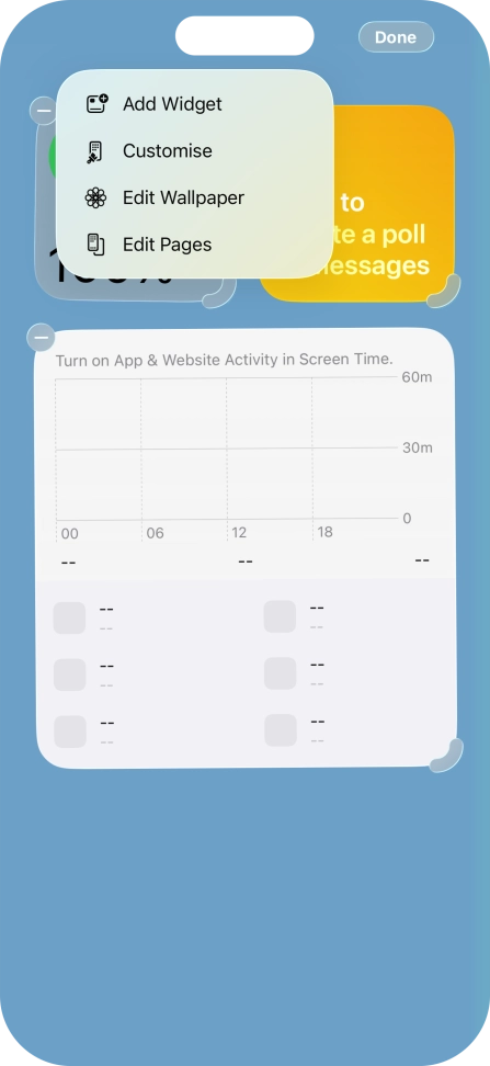 Press Add Widget. Press Add Widget.
