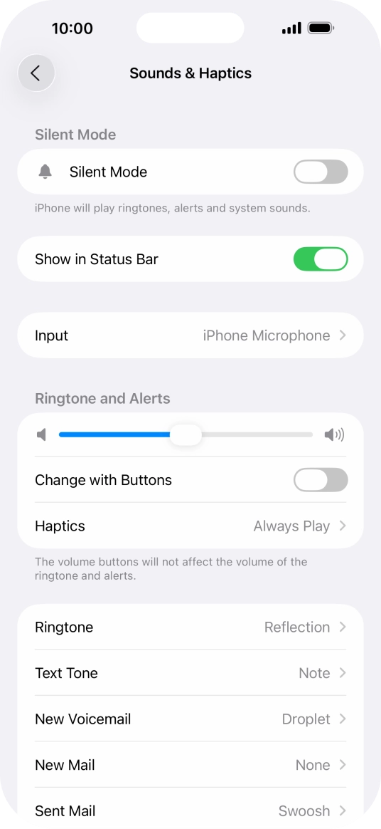 Press the indicator next to Press the indicator next to