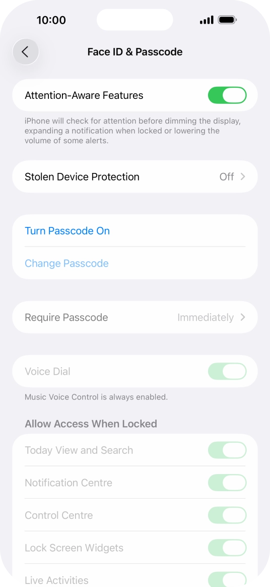 Press Turn Passcode On and key in a phone lock code of your own choice twice. Press Turn Passcode On and key in a phone lock code of your own choice twice.