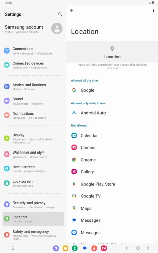 Press the required app. Press the required app.