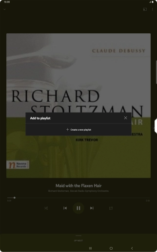 Press Create a new playlist. Press Create a new playlist.