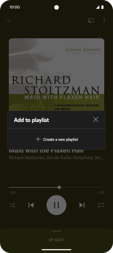 Press Create a new playlist. Press Create a new playlist.