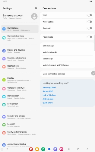 Press Mobile Hotspot and Tethering. Press Mobile Hotspot and Tethering.