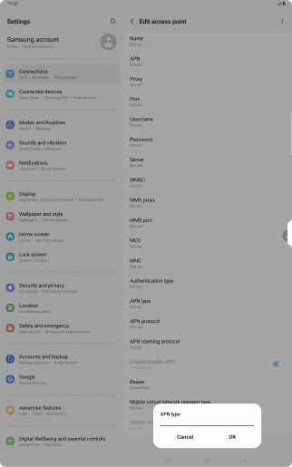 Key in default and press OK. Key in default and press OK.