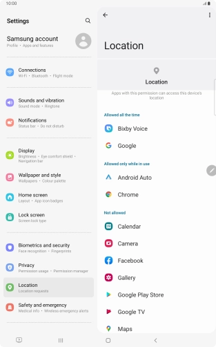 Press the required app. Press the required app.