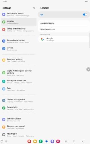 Press App permissions. Press App permissions.