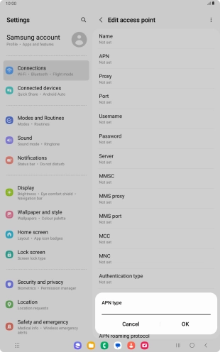 Key in default and press OK. Key in default and press OK.
