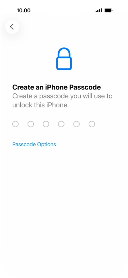 Press Passcode Options. Press Passcode Options.