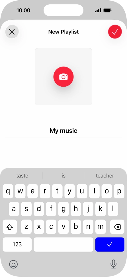 Press the confirm icon. Press the confirm icon.