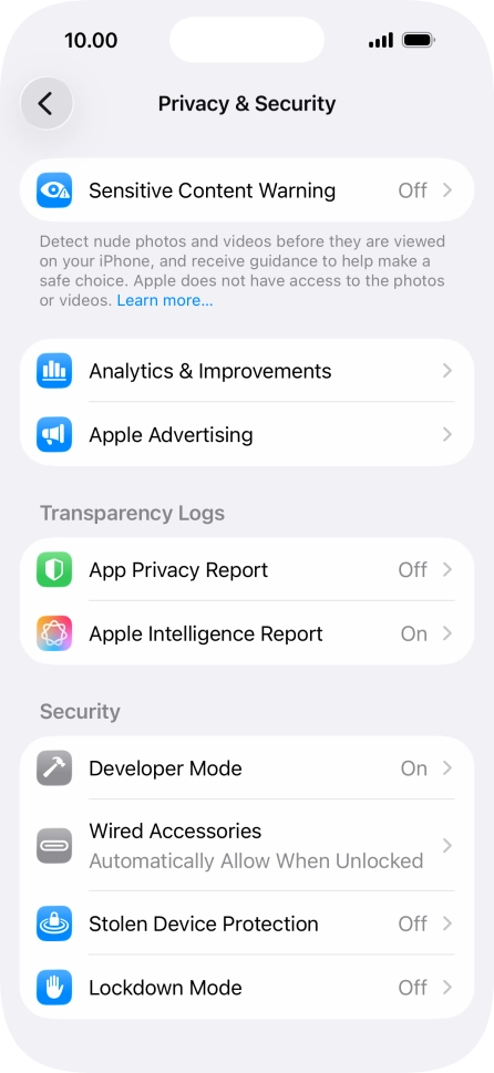 Press App Privacy Report. Press App Privacy Report.