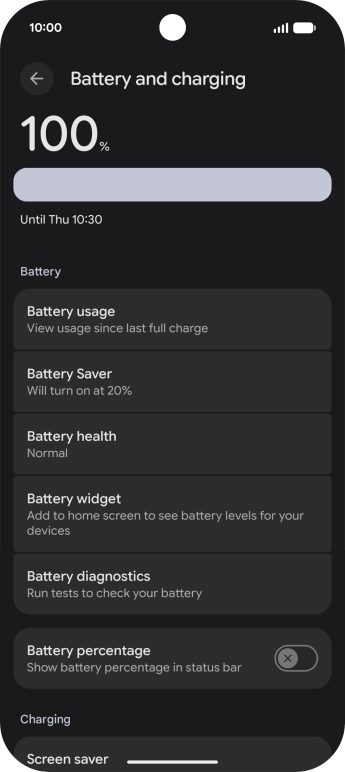 Press Battery Saver. Press Battery Saver.