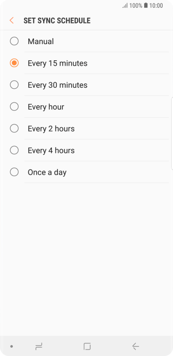 Press the required setting. Press the required setting.