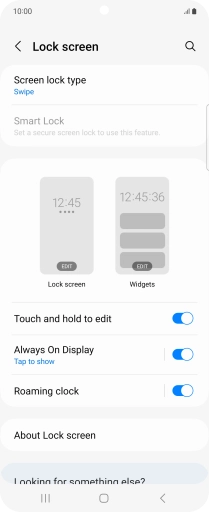 Press Screen lock type. Press Screen lock type.