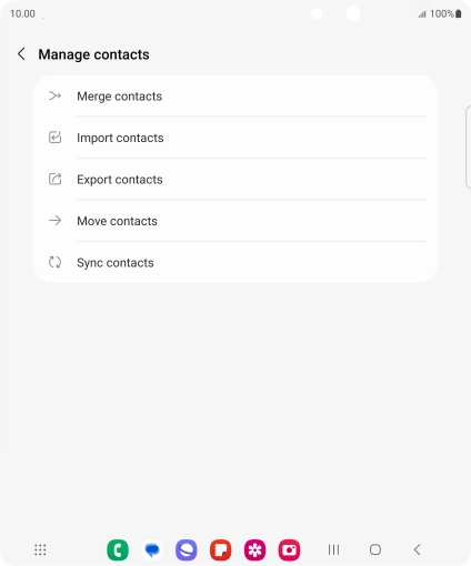 Press Import contacts. Press Import contacts.