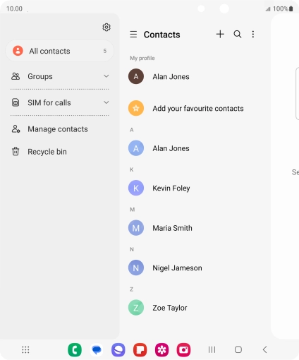 Press Manage contacts. Press Manage contacts.