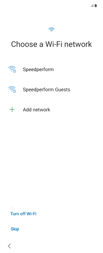 Press the required Wi-Fi network. Press the required Wi-Fi network.