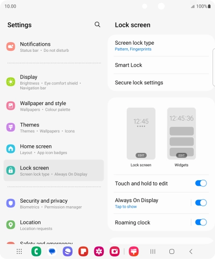 Press Screen lock type and key in the additional phone lock code you created earlier. Press Screen lock type and key in the additional phone lock code you created earlier.