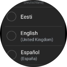 Press the required language. Press the required language.