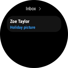 Press the required email message to read it. Press the required email message to read it.
