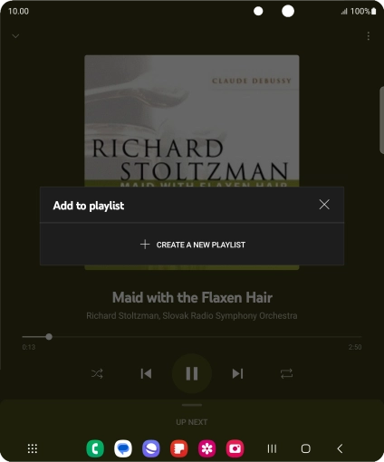 Press CREATE A NEW PLAYLIST. Press CREATE A NEW PLAYLIST.