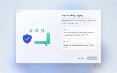 Click the required setting. Click the required setting.