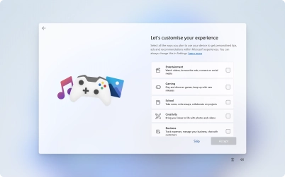 Click the fields next to the required categories to receive customised tips and suggestions. Click the fields next to the required categories to receive customised tips and suggestions.