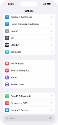 Press Display & Brightness. Press Display & Brightness.