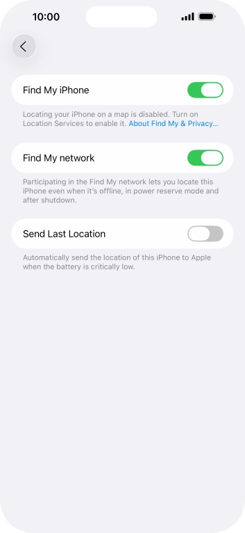 Press the indicator next to Press the indicator next to