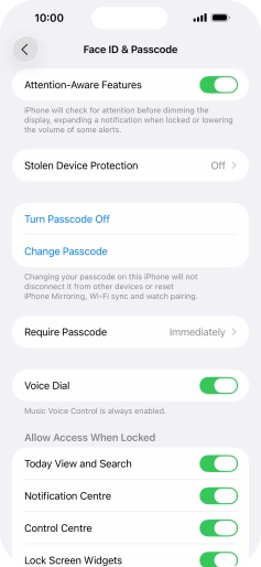 Press Turn Passcode Off and key in the phone lock code. Press Turn Passcode Off and key in the phone lock code.
