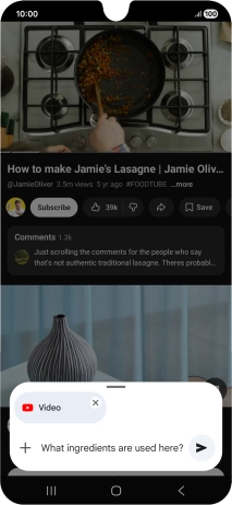 Follow the instructions on the screen to type or speak the required question for the video. Follow the instructions on the screen to type or speak the required question for the video.