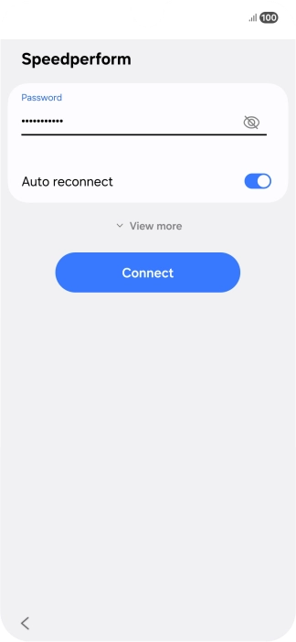 Key in the password for the Wi-Fi network and press Connect. Key in the password for the Wi-Fi network and press Connect.