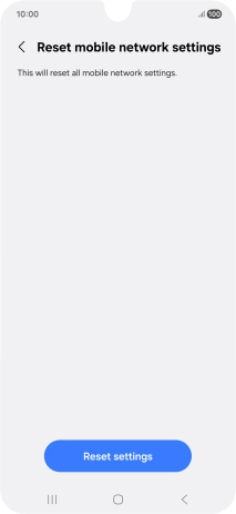 Press Reset settings. Press Reset settings.