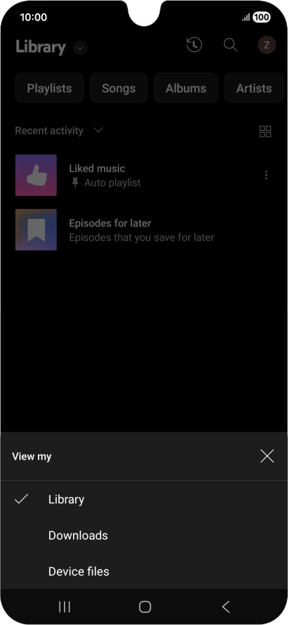Press the required category and go to the required audio file. Press the required category and go to the required audio file.
