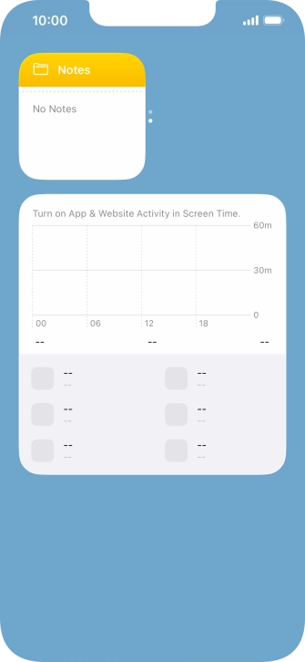 Press and hold the required Widget Stack. Press and hold the required Widget Stack.