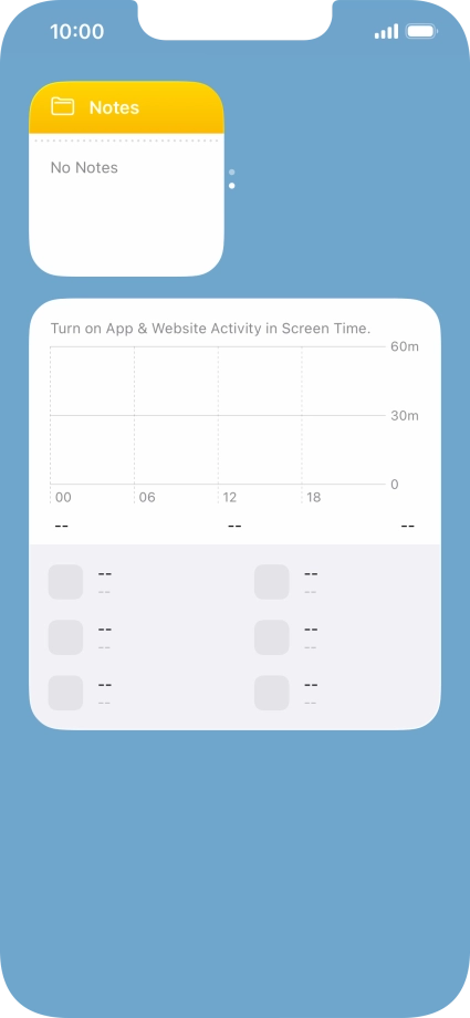 Press and hold the required Widget Stack. Press and hold the required Widget Stack.