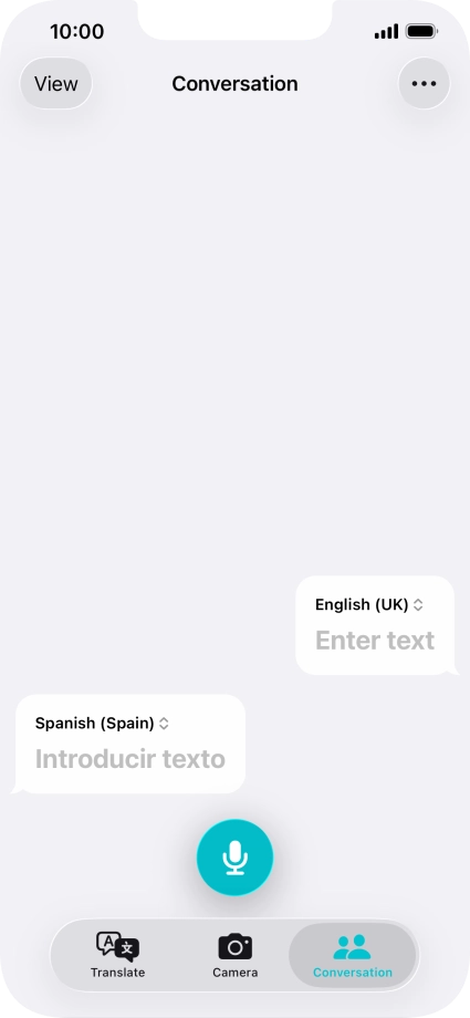 Press the microphone icon and say the required word or sentence. Press the microphone icon and say the required word or sentence.