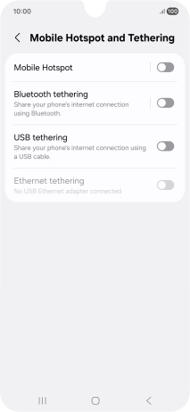 Press Mobile Hotspot. Press Mobile Hotspot.