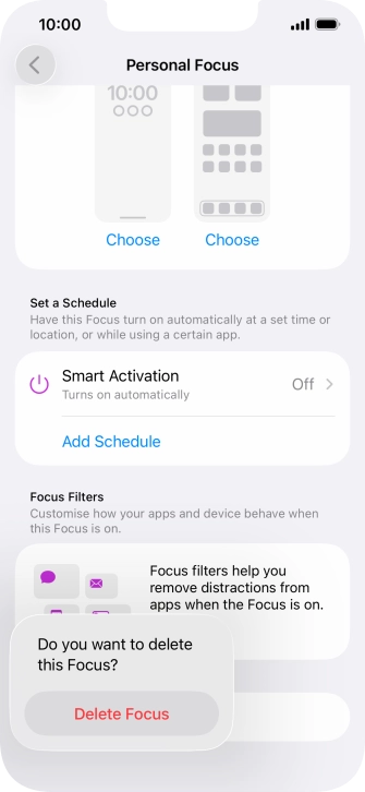 Press Delete Focus. Press Delete Focus.