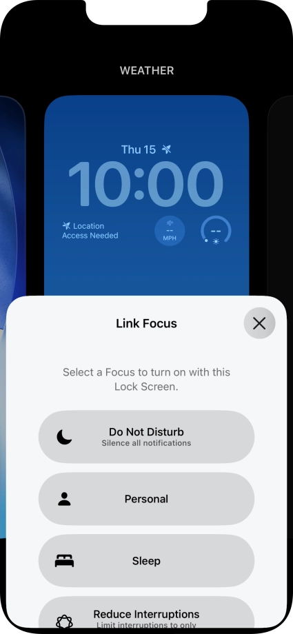 Press the required focus mode. Press the required focus mode.