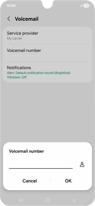 Key in +61414121121 and press OK. Key in +61414121121 and press OK.