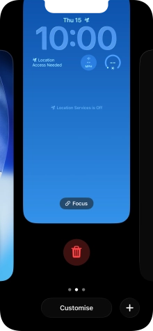 Press the delete icon. Press the delete icon.