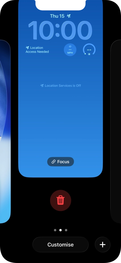 Press the delete icon. Press the delete icon.
