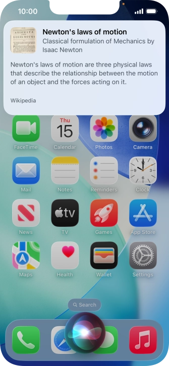 Ask questions or ask Siri to find information on the internet. Ask questions or ask Siri to find information on the internet.