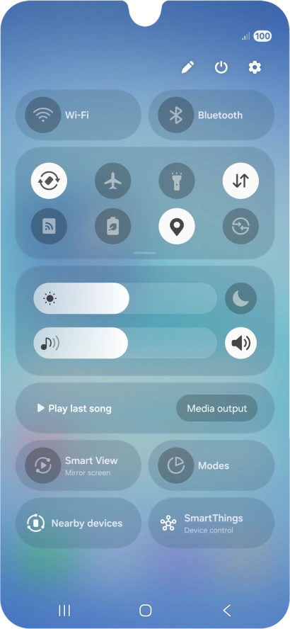 Press the settings icon. Press the settings icon.