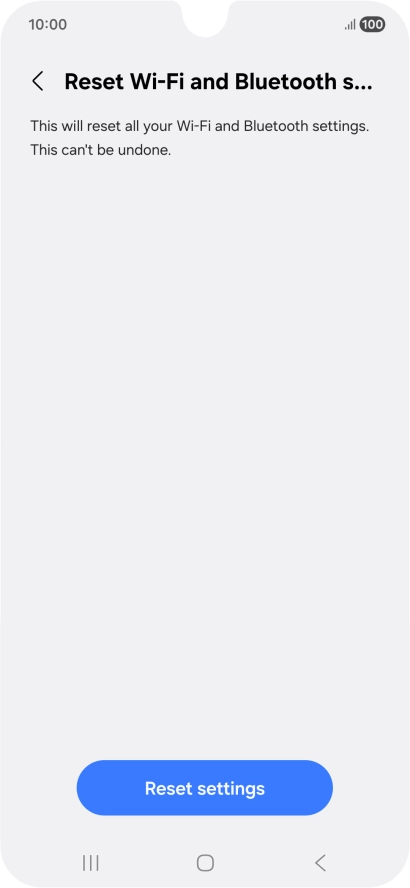 Press Reset settings. Press Reset settings.